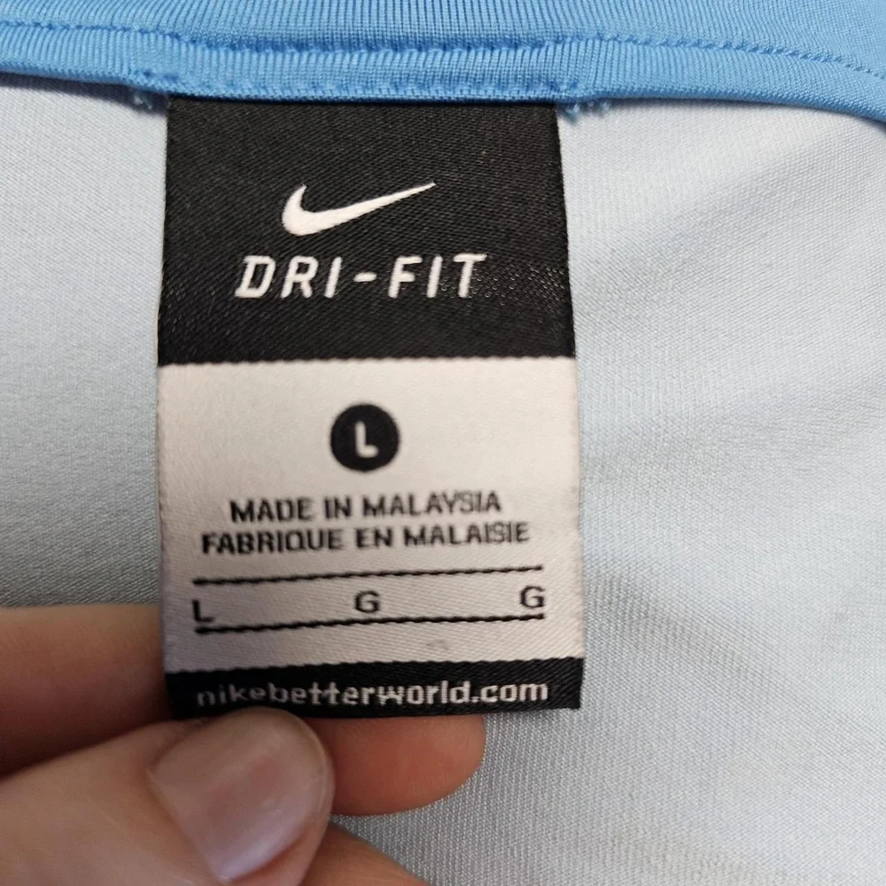 NIKE Womens Light Blue Full Zip Thumbhole Sportswear‎ Jacket Womens Large